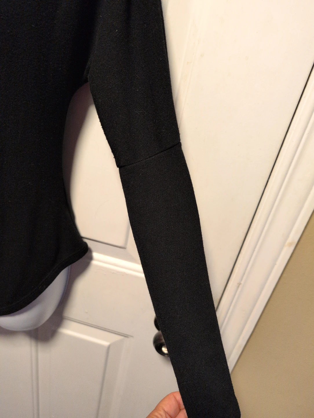 Black Asymmetrical Long Sleeve Top - photo 3
