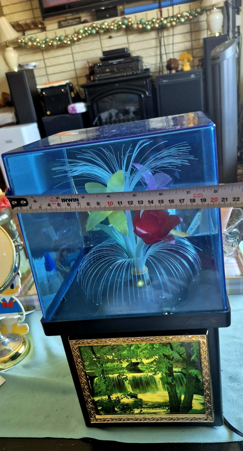 Decorative Light-Up Aquarium with Waterfall Scene - photo 3
