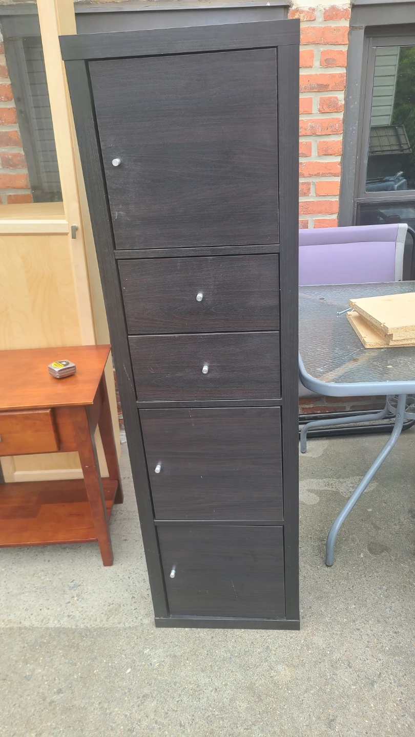 Dark Brown Storage Cabinet with Drawers