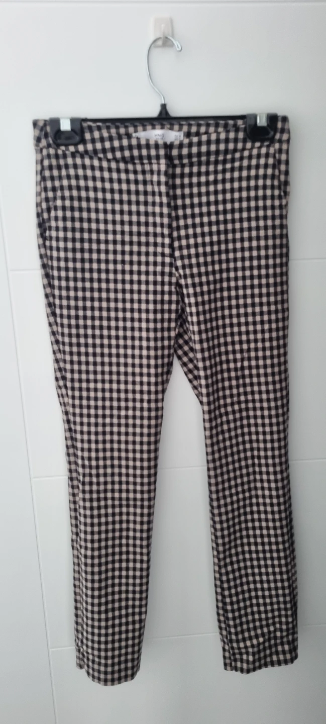 MNG Basics Checked Trousers - Size 4 US / 36 EUR