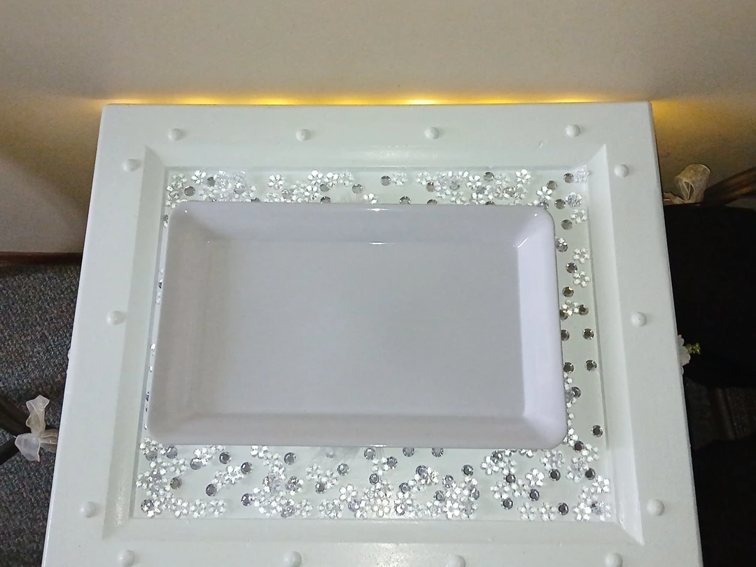 White Decorative Serving Tray