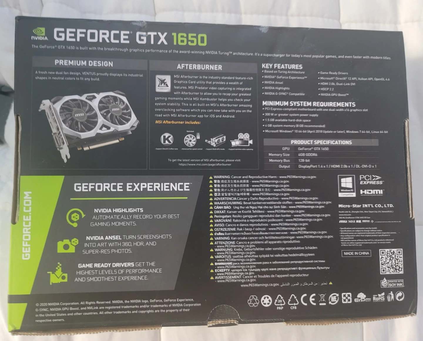 MSI GeForce GTX 1650 Ventus XS OC Edition 4GB GDDR6 - photo 2