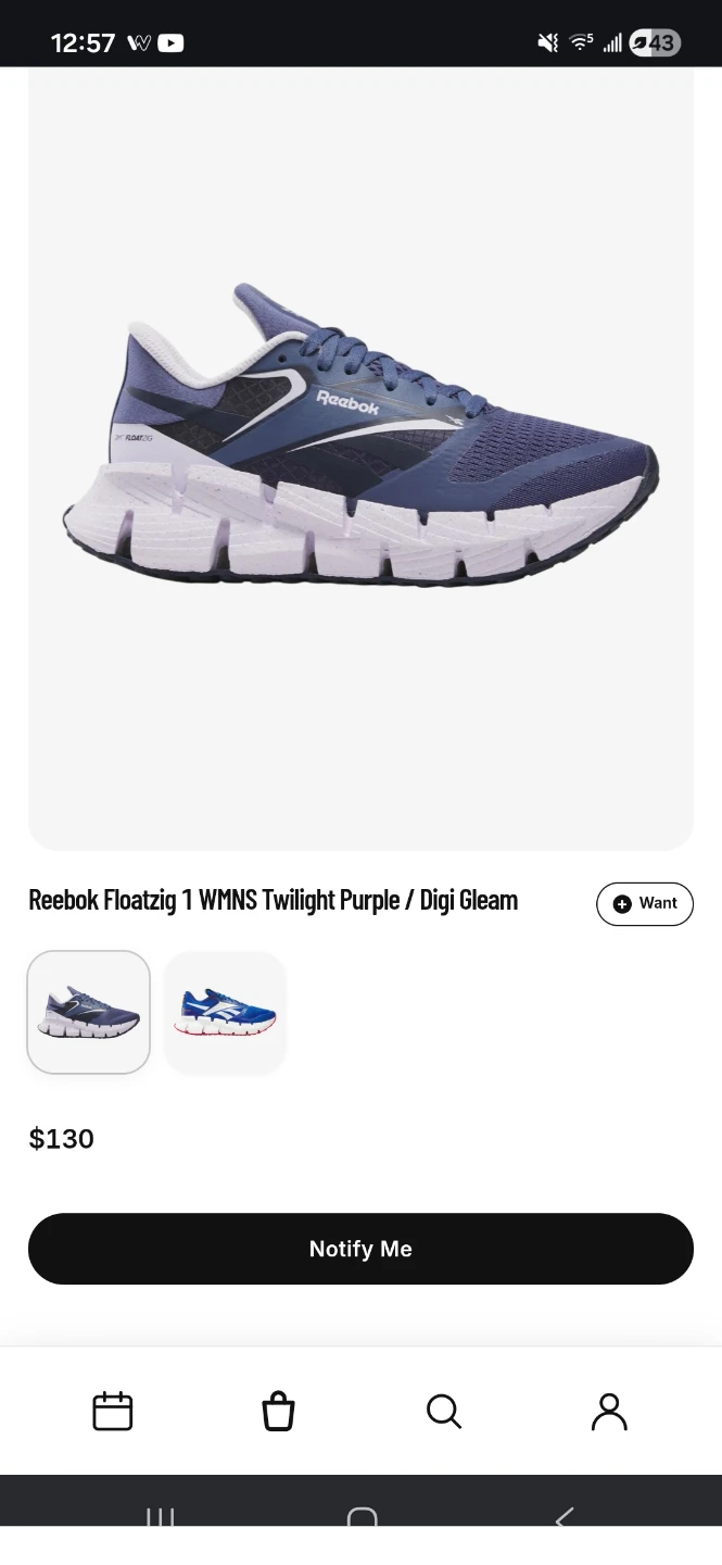 Reebok Women's FloatZig 1 Running Shoes Size 8