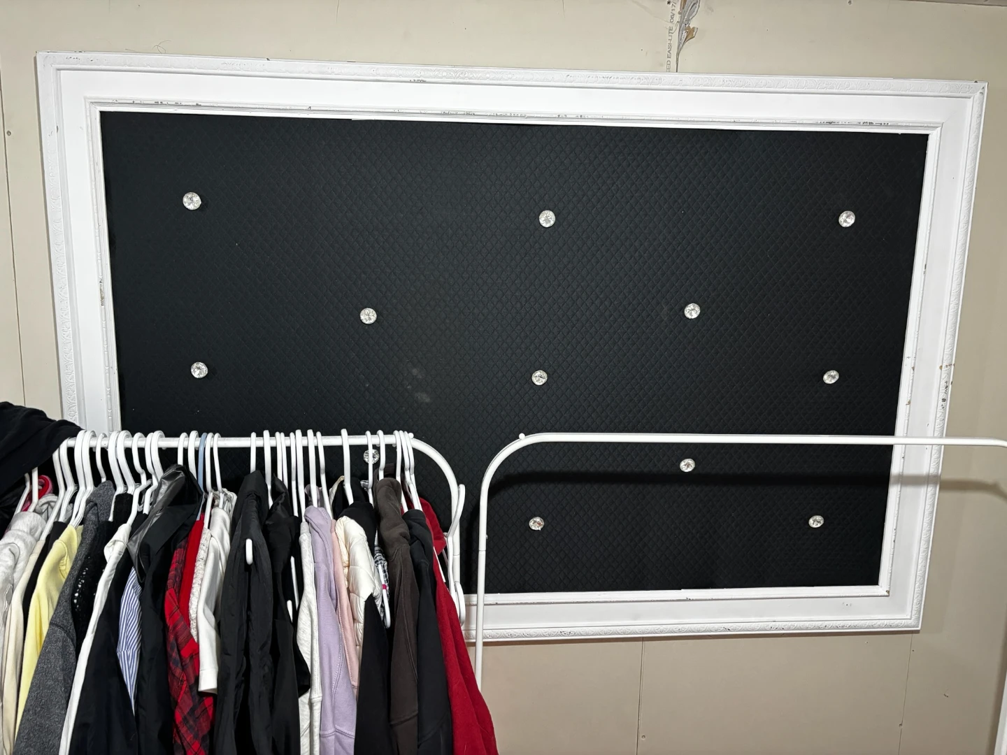 Decorative Black Pinboard with Rhinestones