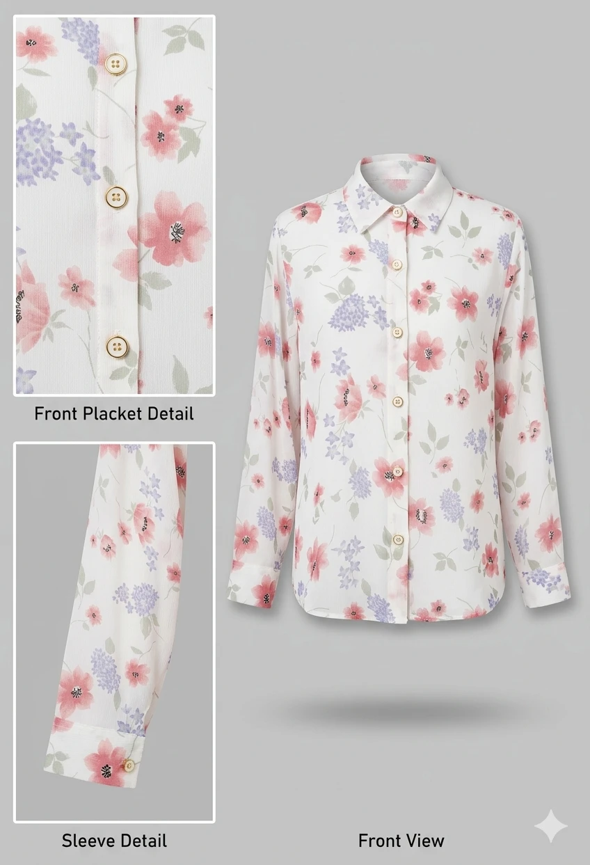 Everlast Women's Floral Button size 14-Up Shirt - photo 2