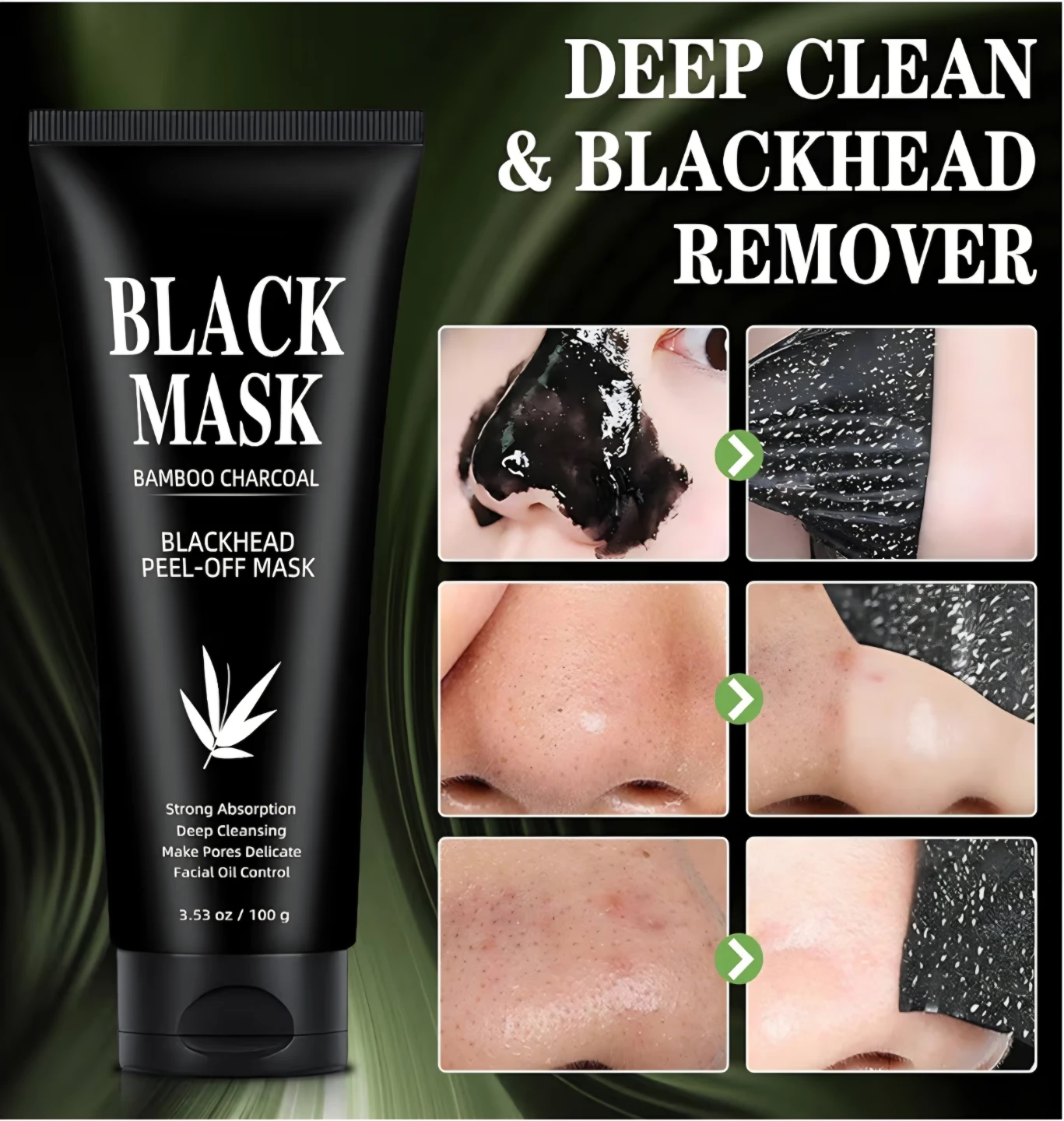 Black Mask Bamboo Charcoal Blackhead Peel-Off Mask 100g