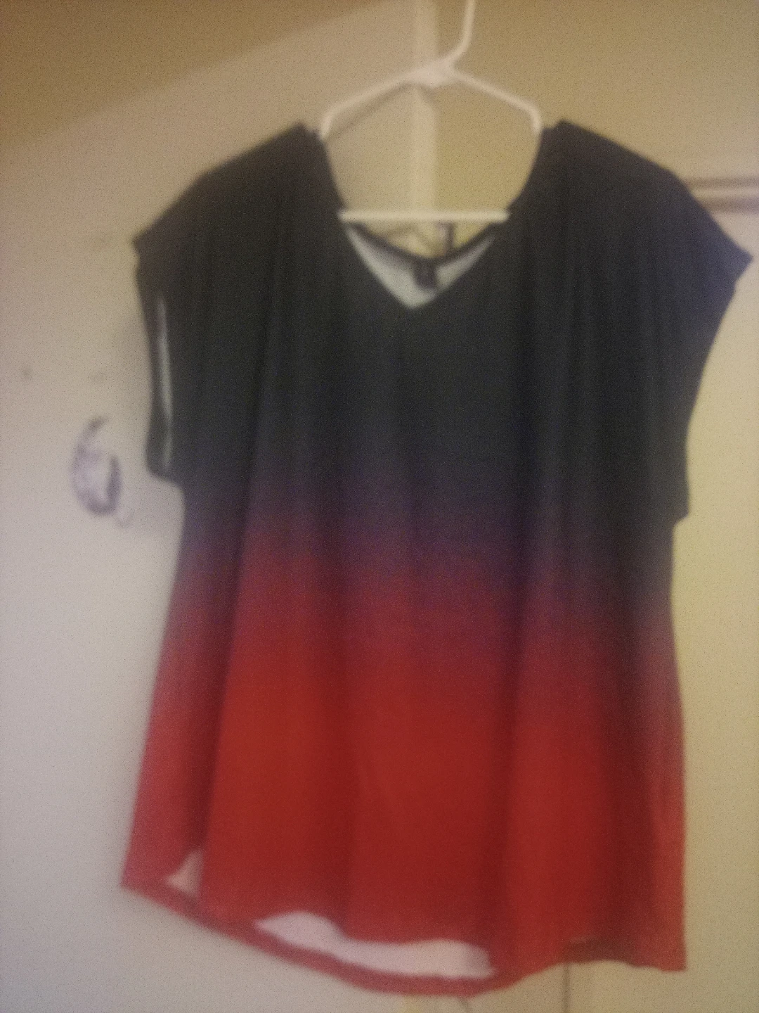 Women's Ombre V-Neck Top from shein