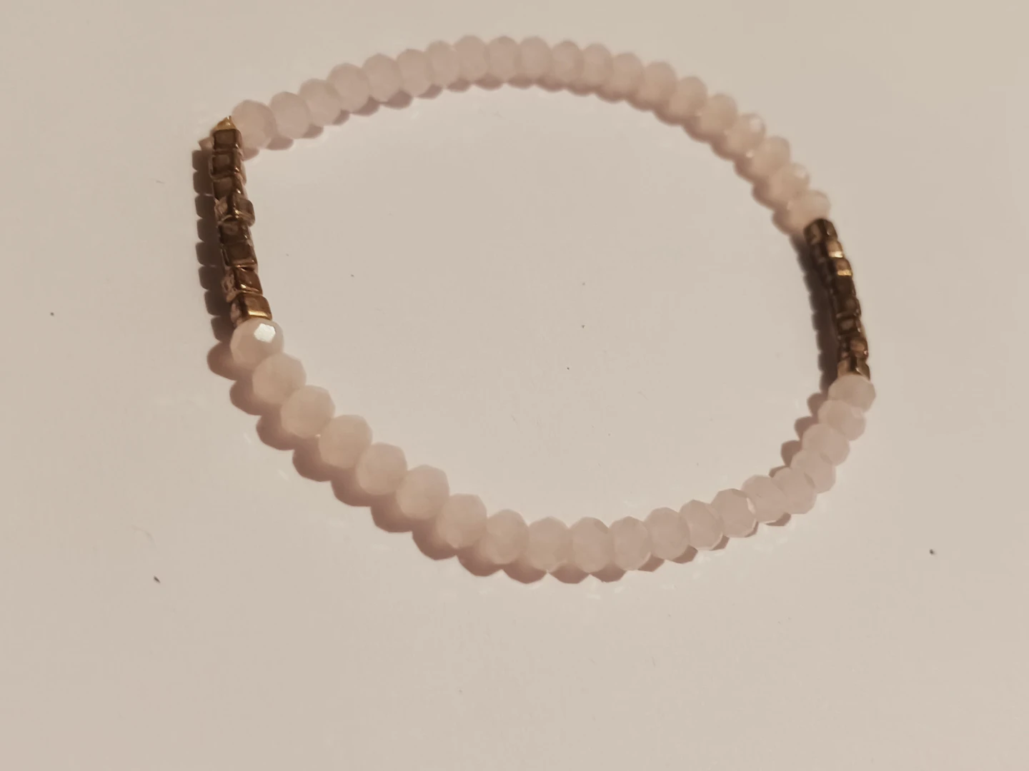 Rose quartz stones beaded bracelet - photo 2