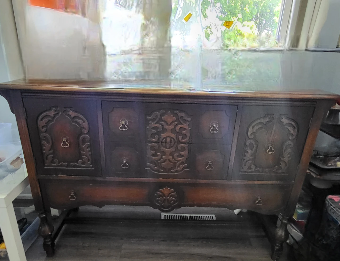 Vintage Dark Wood Buffet/Sideboard