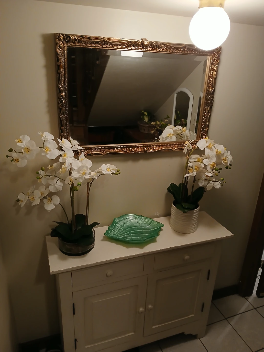 Golden rectangular mirror - photo 3