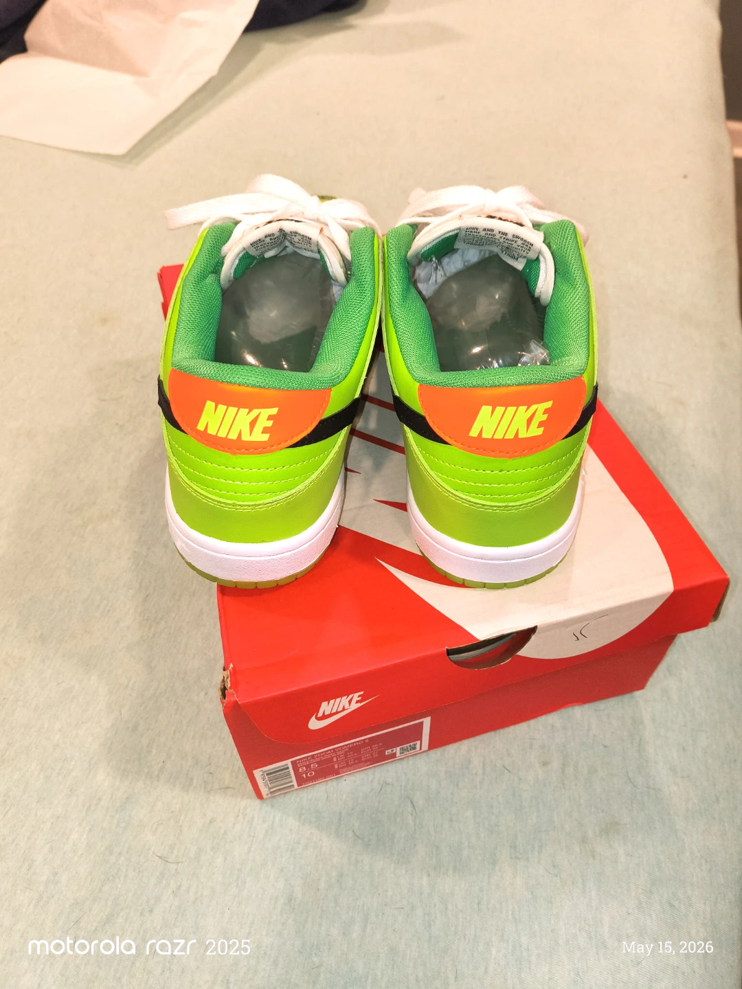 Nike Dunk Low Green Orange Black Sneakers - photo 2
