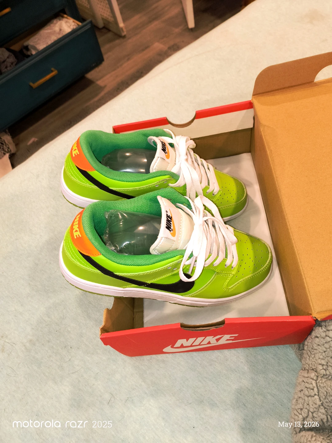 Nike Dunk Low Green Orange Black Sneakers - photo 3