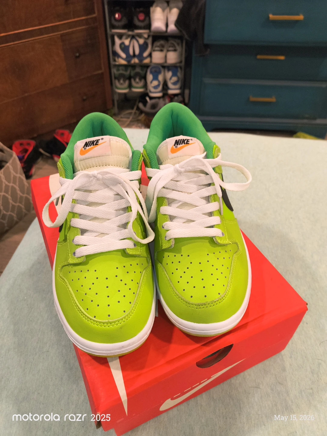 Nike Dunk Low Green Orange Black Sneakers - photo 5