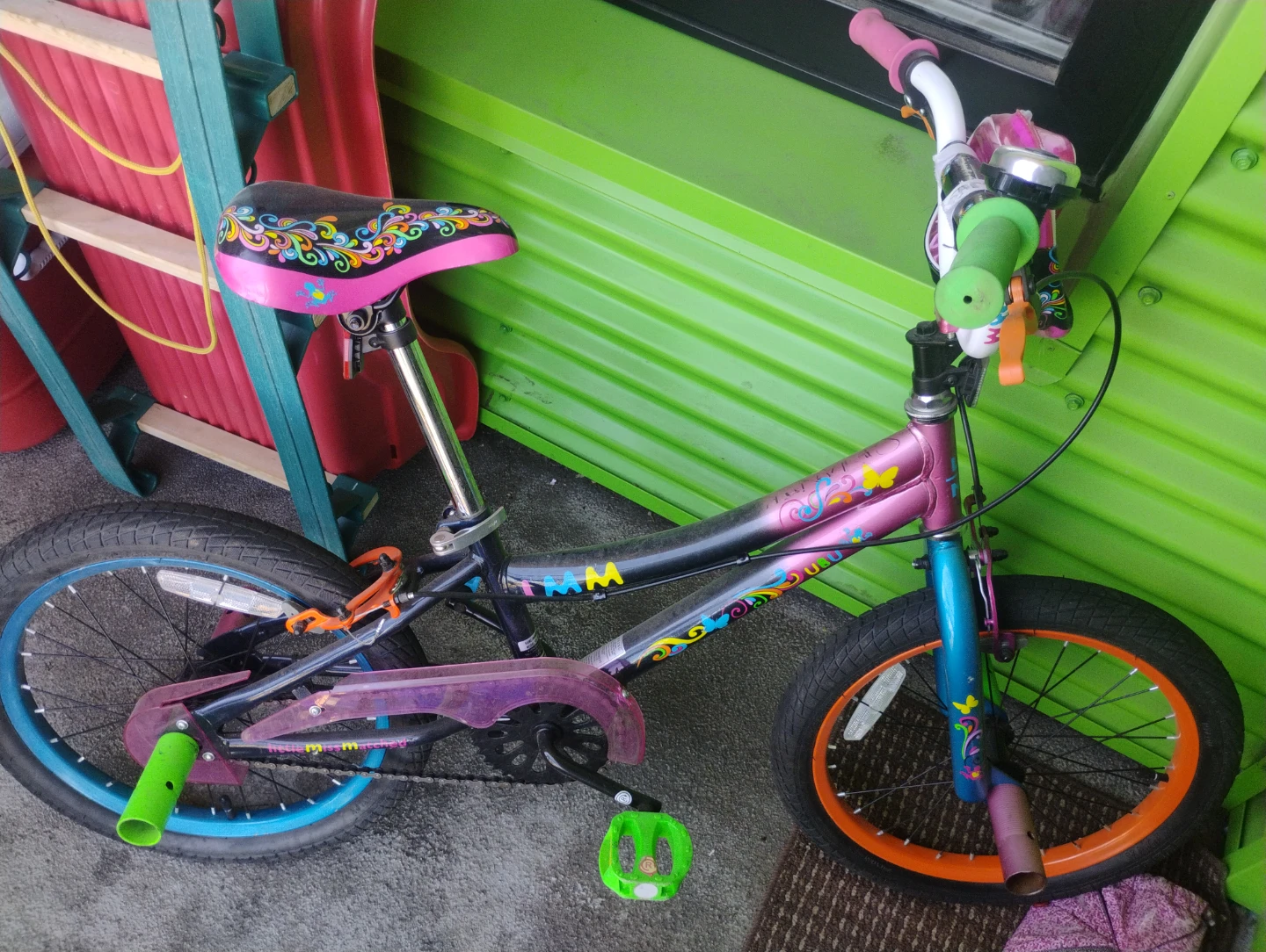 Girls Pink and Purple Bike