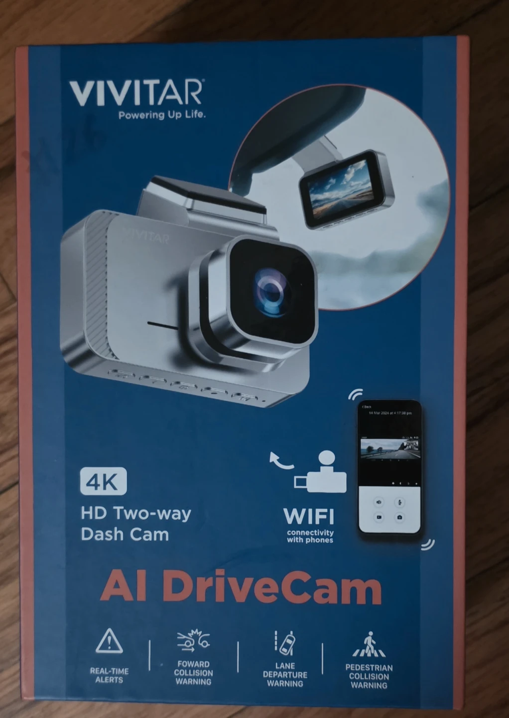 Vivitar AI DriveCam 4K HD Two-way Dash Cam with WiFi