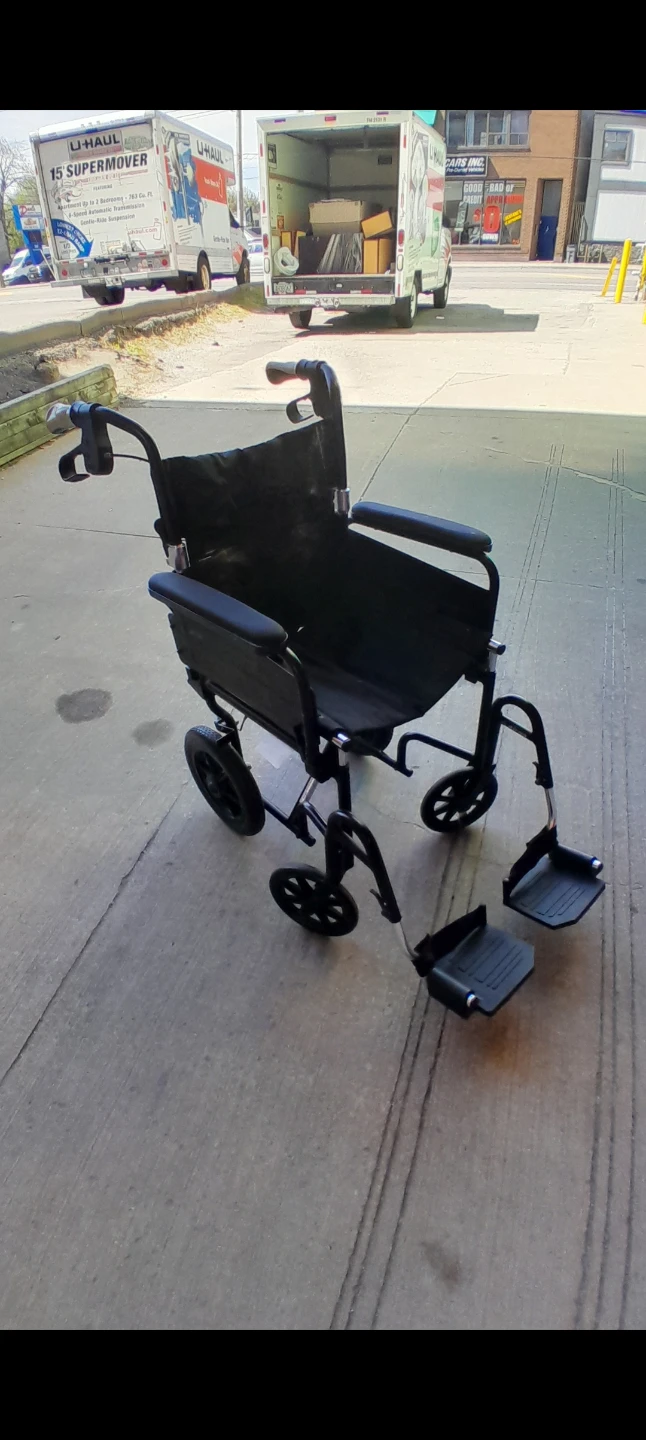 Black Transport Wheelchair - photo 4