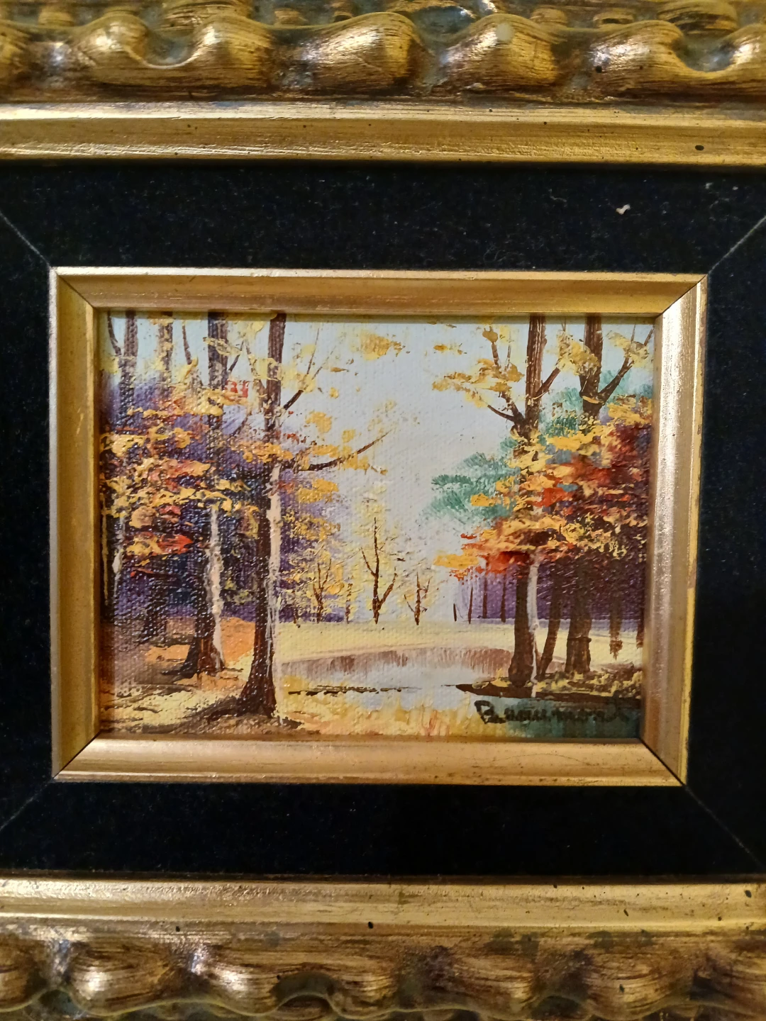 Framed Landscape Oil Painting 6"×8" - photo 2