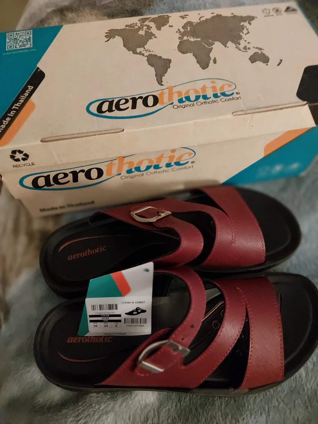 AEROTHOTIC Red Orthotic Comfort Sandals Size 36 - photo 3