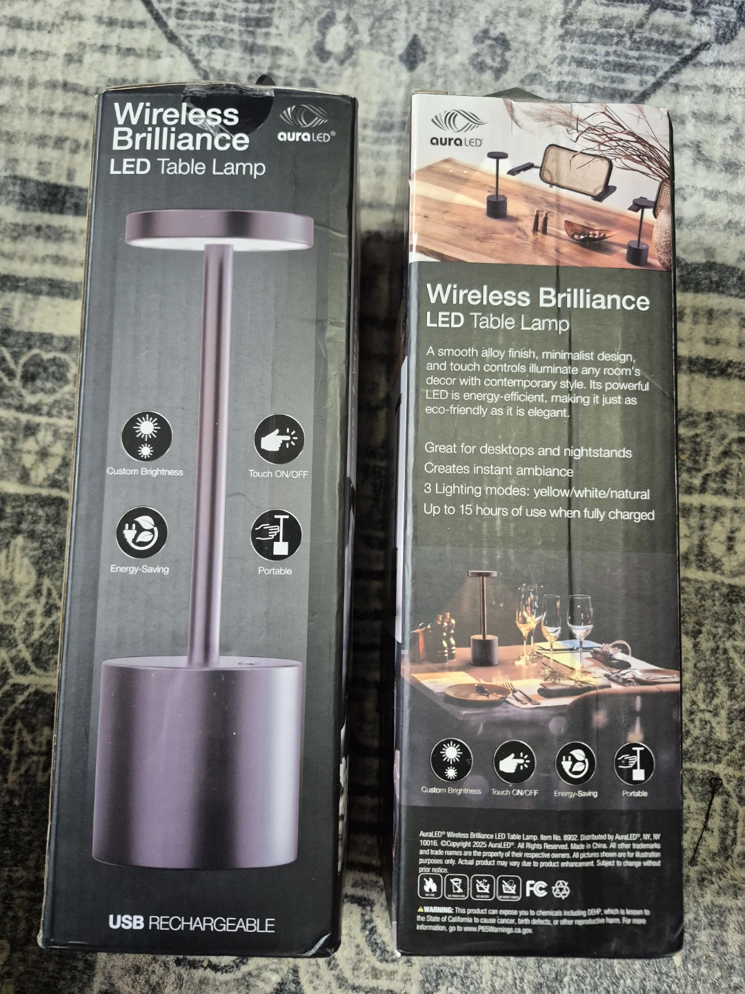 2 Tzumi Wireless Brilliance LED Table Lamp - Black, 10.25" - photo 2