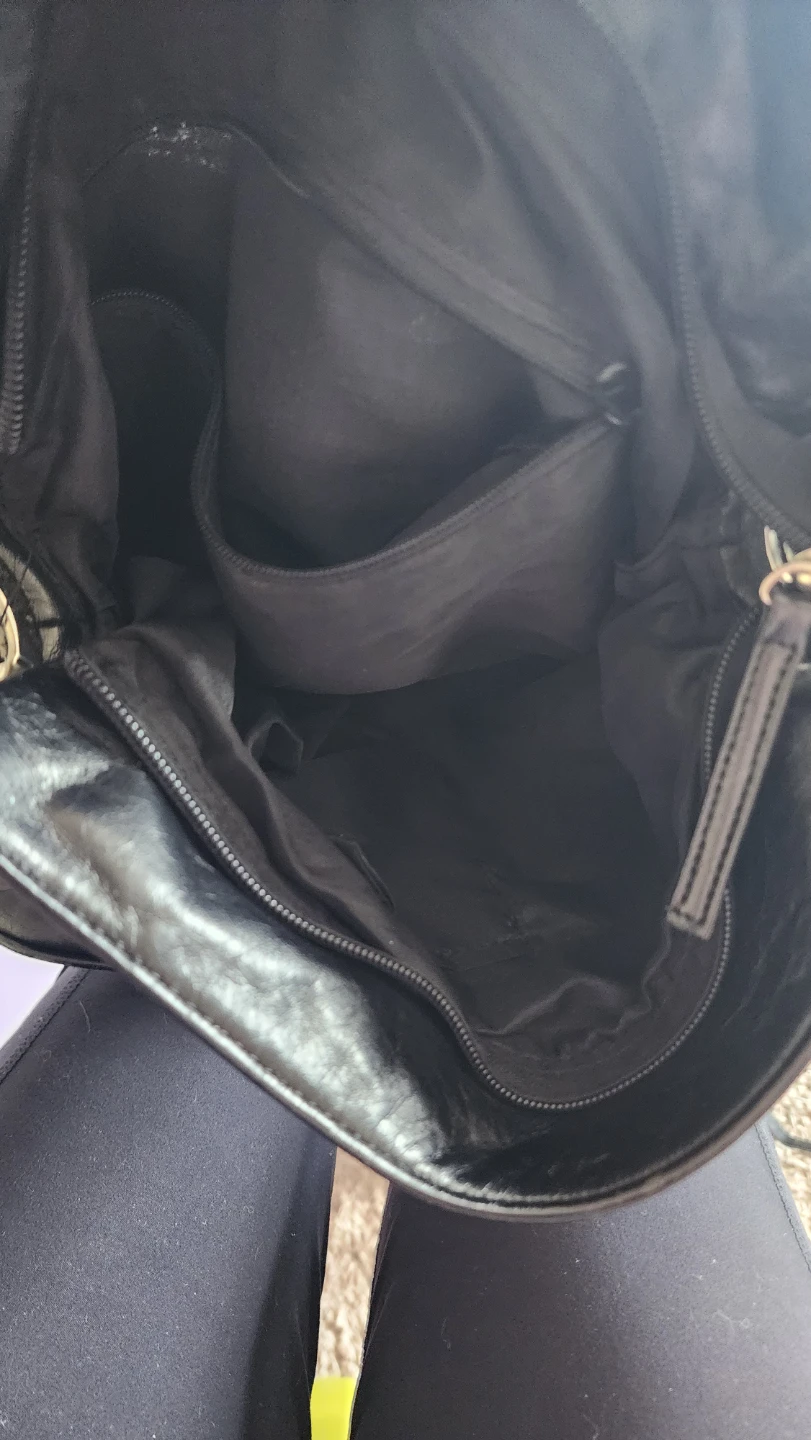 Black Leather Shoulder Bag - photo 2
