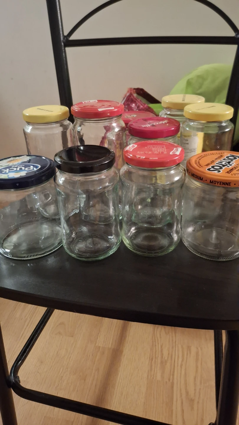 Assorted Glass Jars with Lids - 10