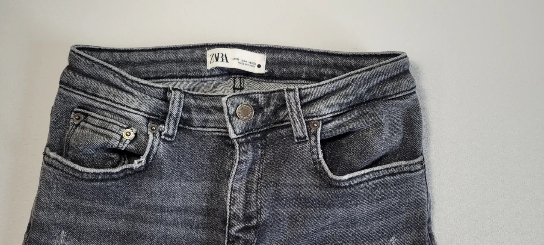 ZARA Women's Grey Denim Jeans - photo 3