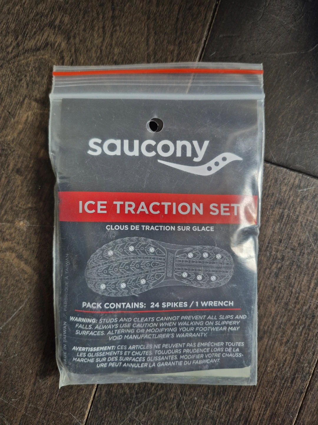 Saucony Ice Traction Set with 24 Spikes & Wrench
