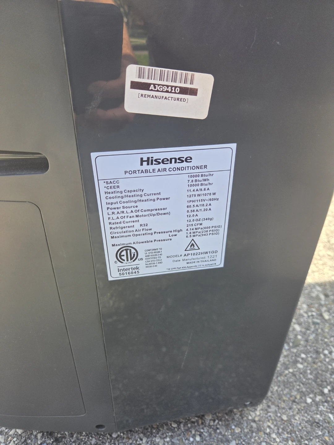 Hisense Portable Air Conditioner - photo 3