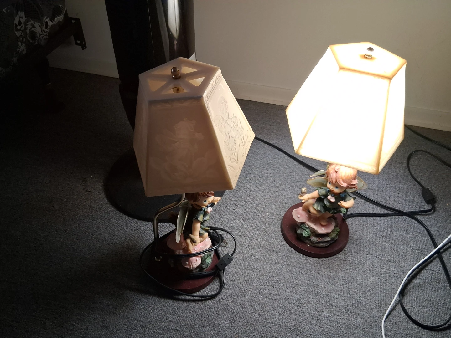 Fairy Figurine Table Lamps (Set of 2)