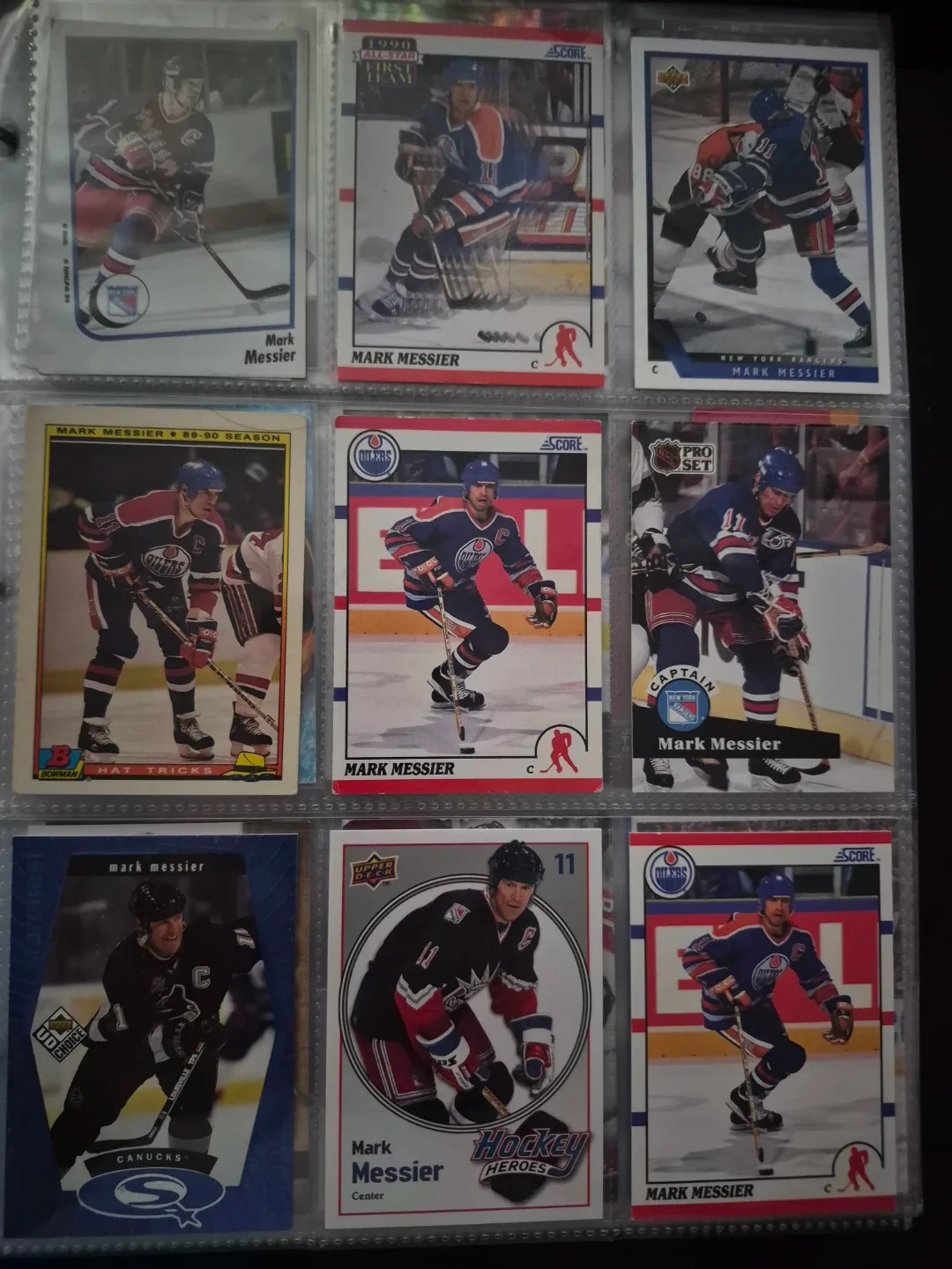 Collection of Mark Messier Hockey Cards