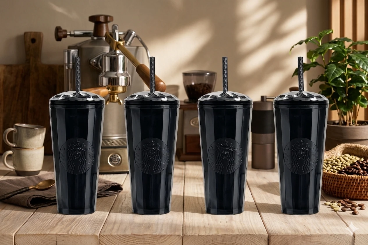 4 Starbucks Tumbler Cup with Straw