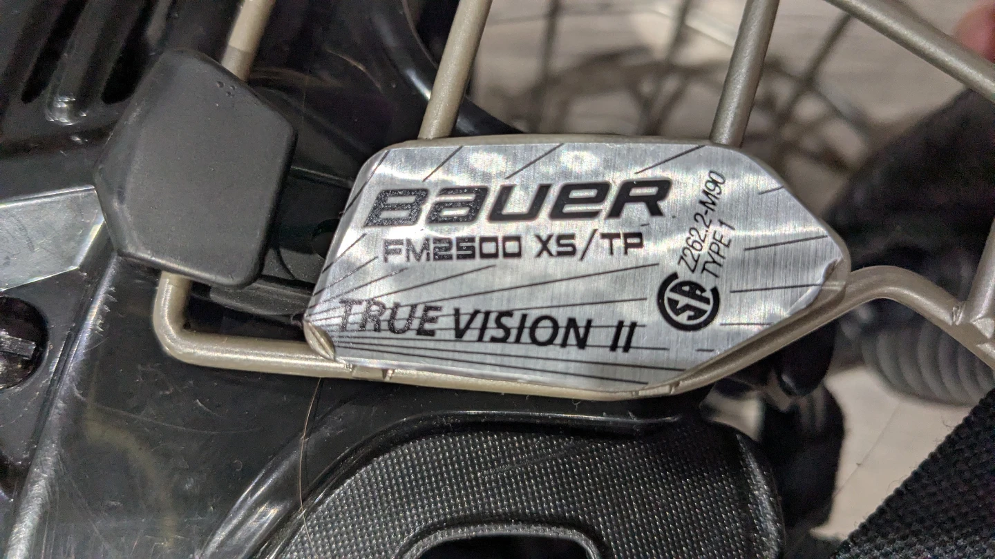 Bauer FM2500 XS/TP True Vision II Hockey Helmet Cage - photo 4