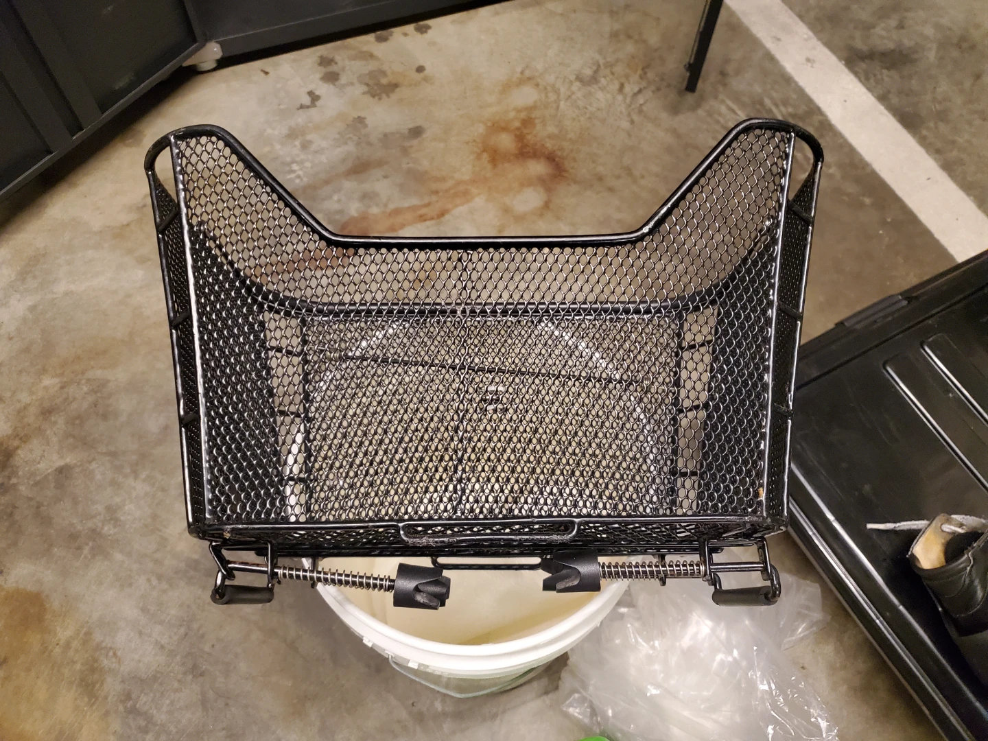 Black Metal Bicycle Basket