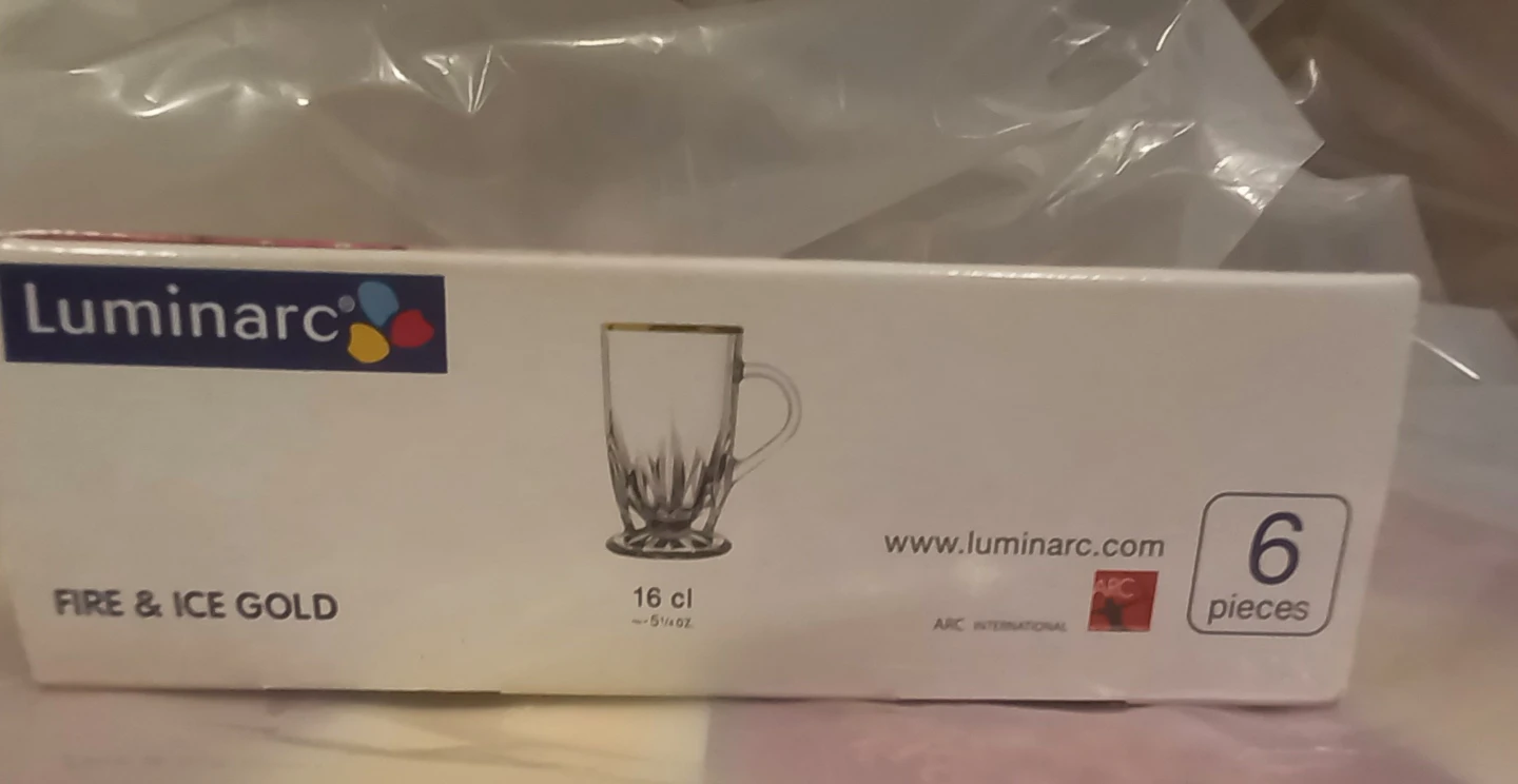 Luminarc Fire & Ice Gold tea cups (Set of 6) - photo 3