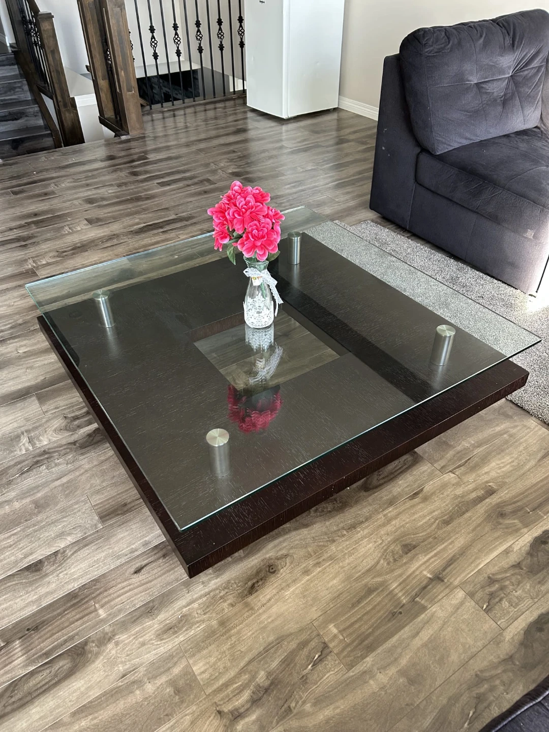 Square Glass Top Coffee Table
