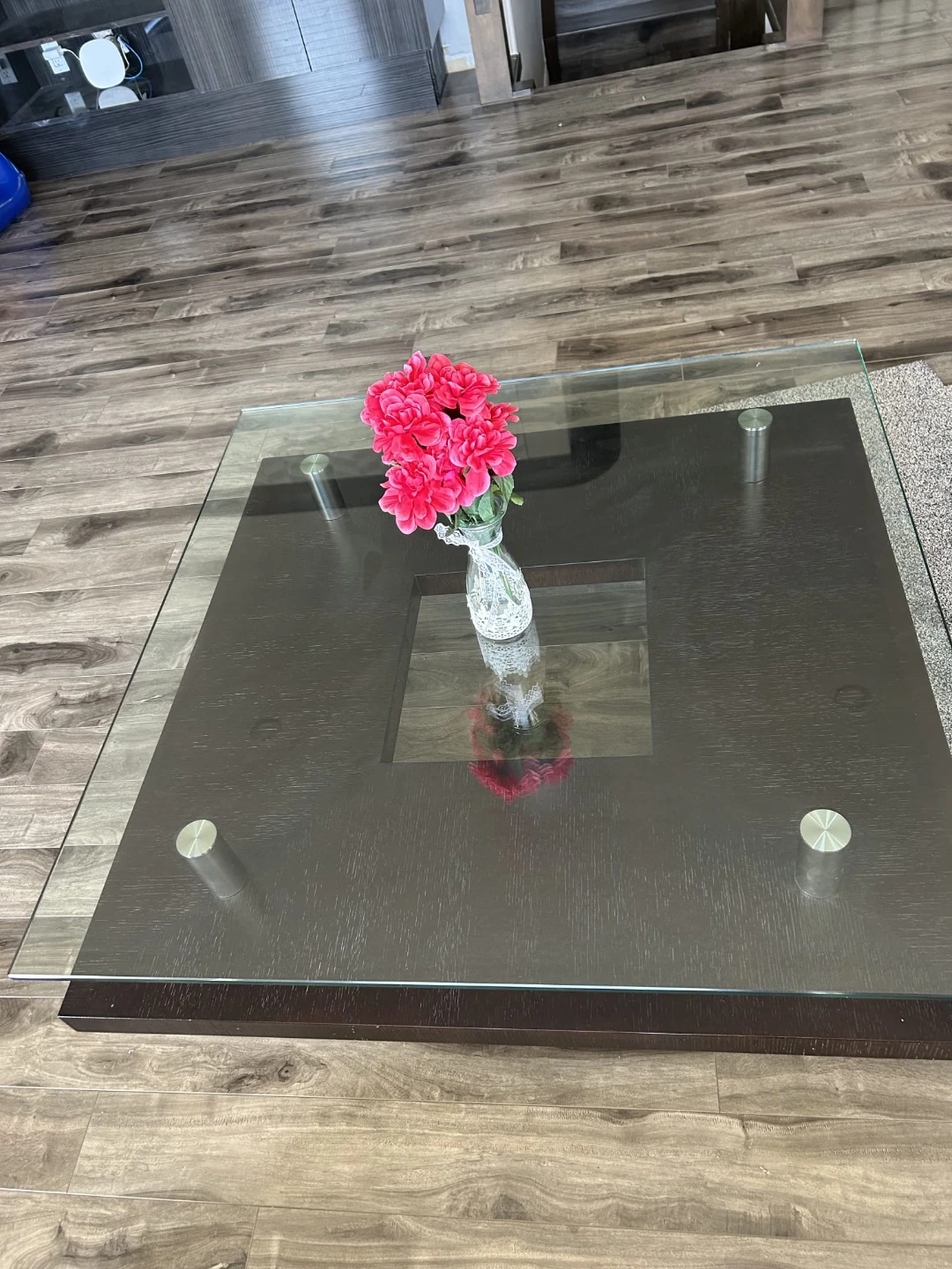 Square Glass Top Coffee Table - photo 3