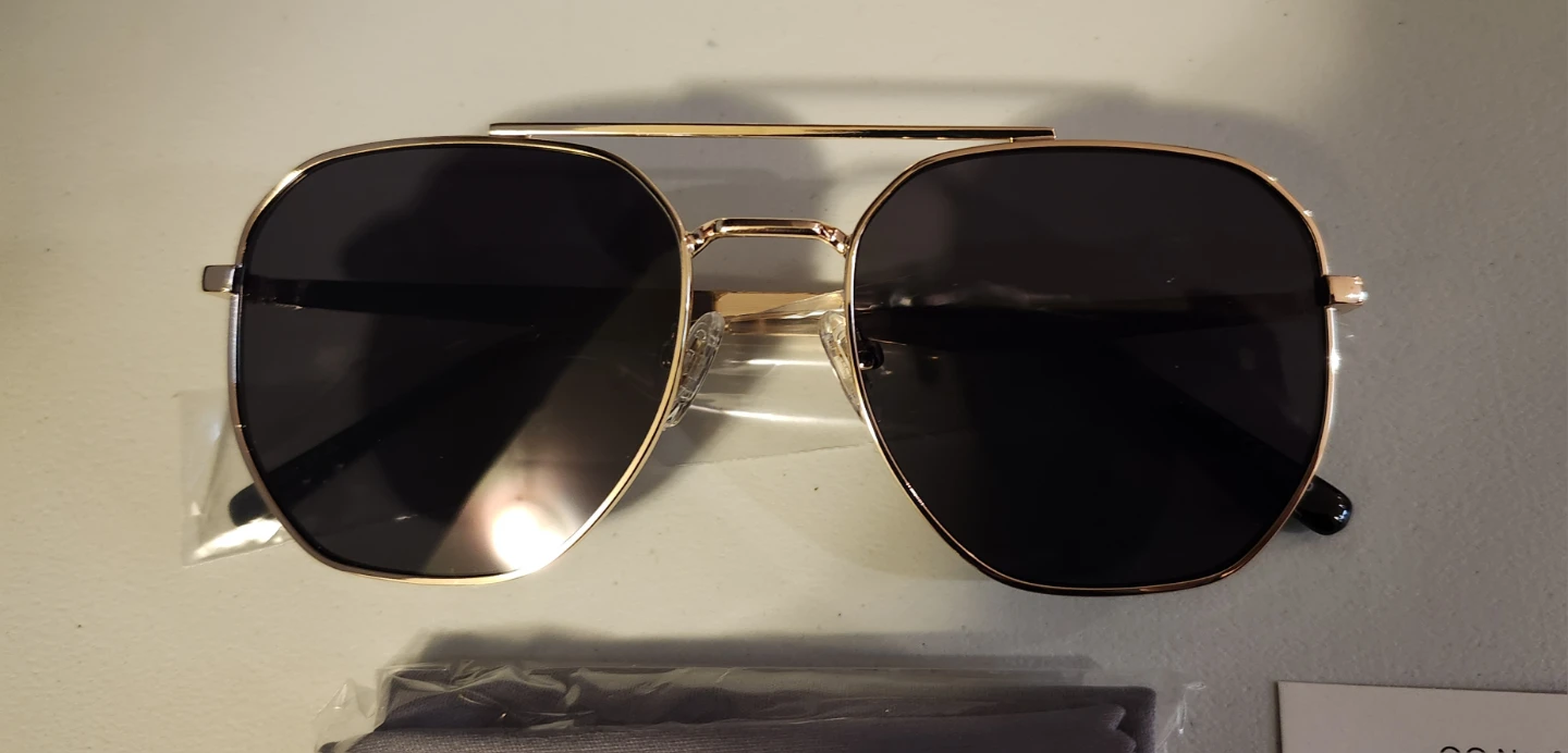 SOJOS Aviator Sunglasses Gold Frame Black Lens - photo 2