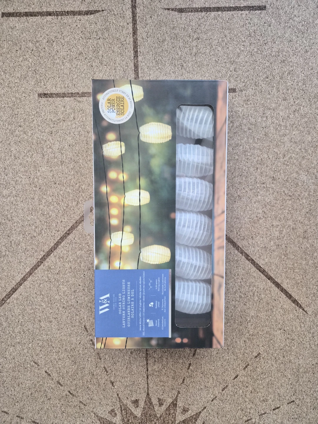 W&A Solar LED Lantern String Lights - 10 Lights