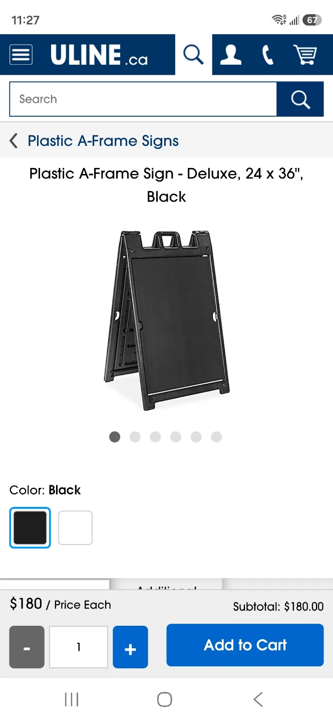 Signcade Plastic A-Frame Sign - Black