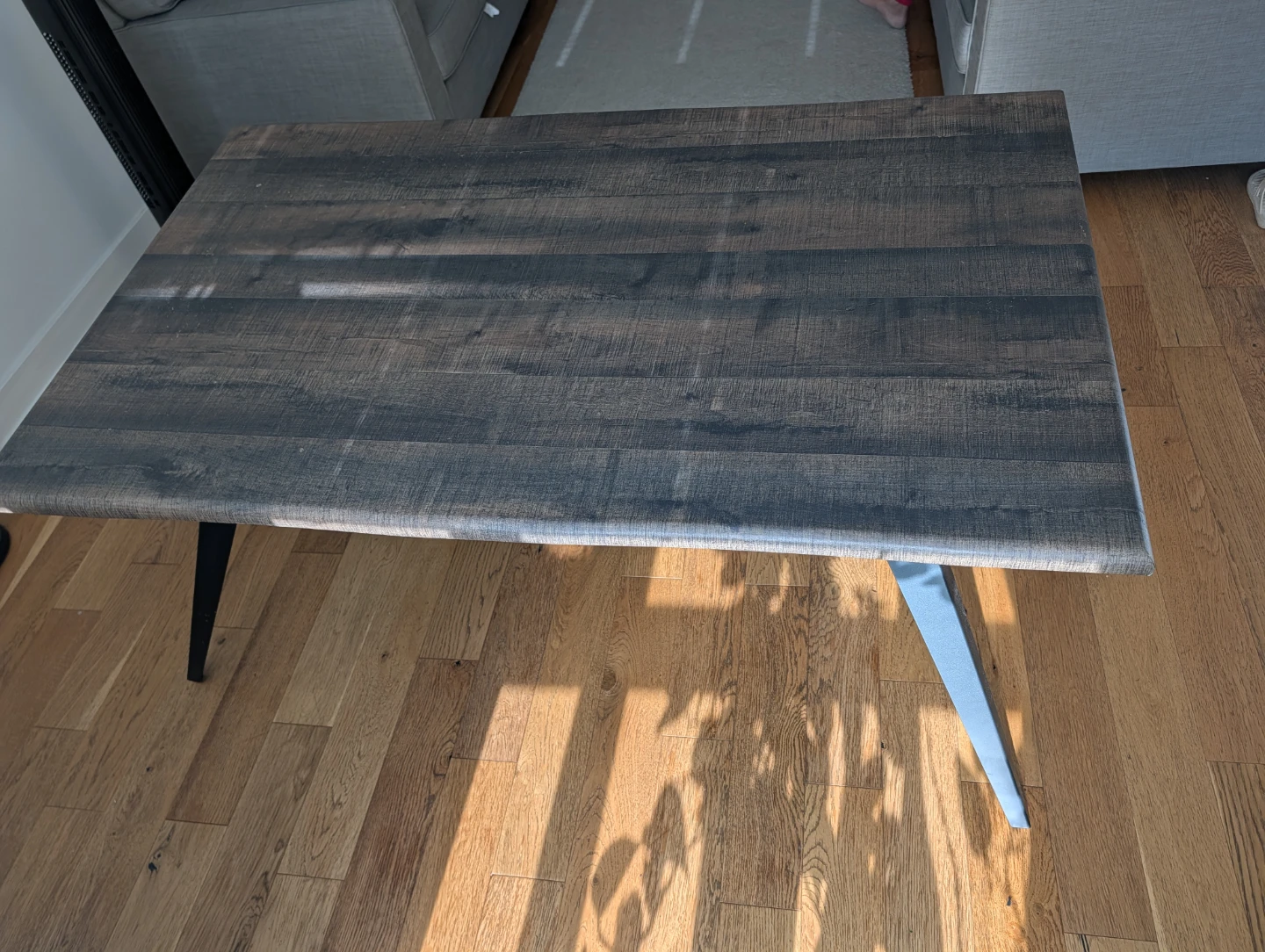 Rustic Wood Dining Table with Metal Legs - photo 2