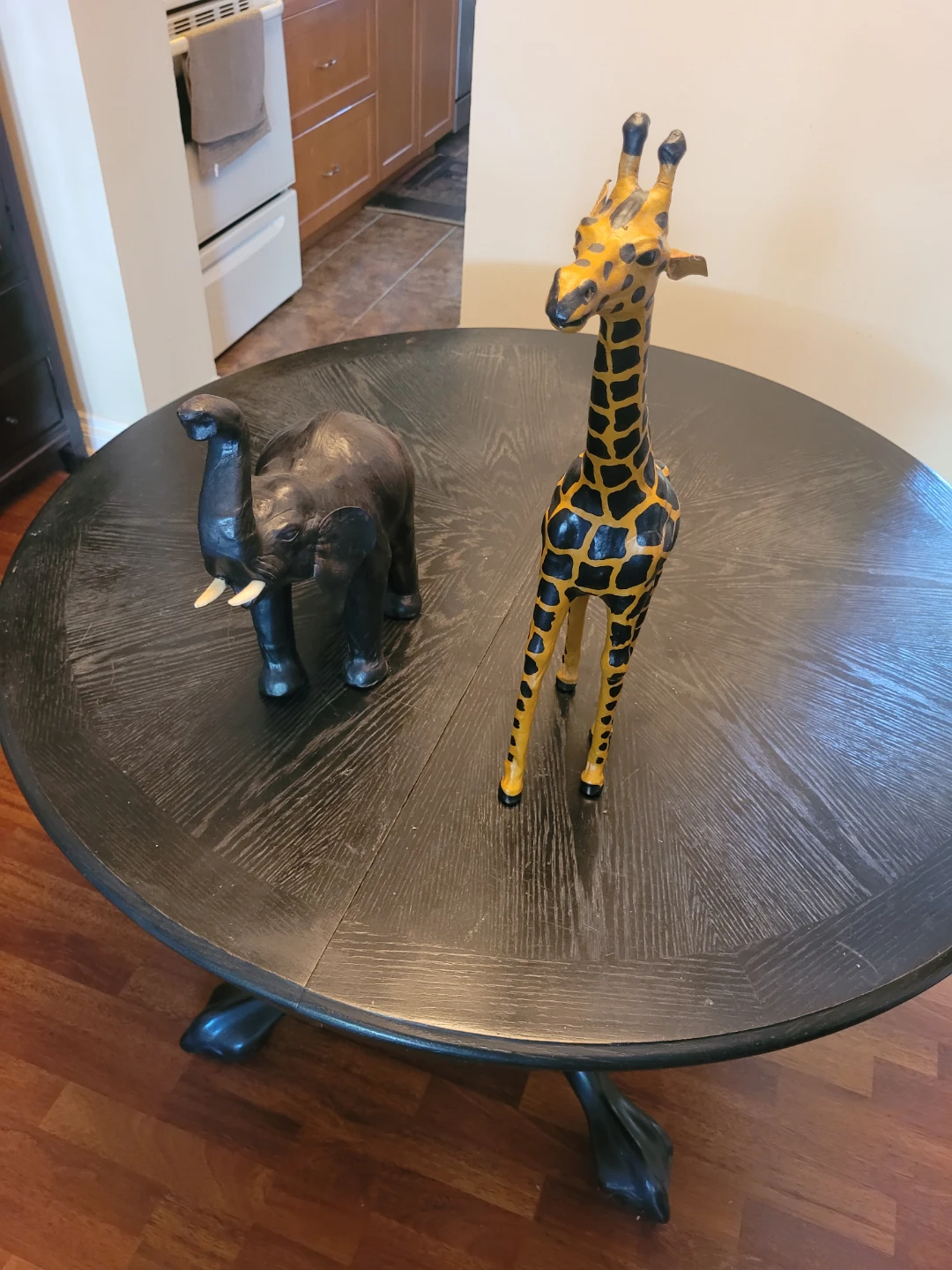 Decorative Giraffe and Elephant Figurines