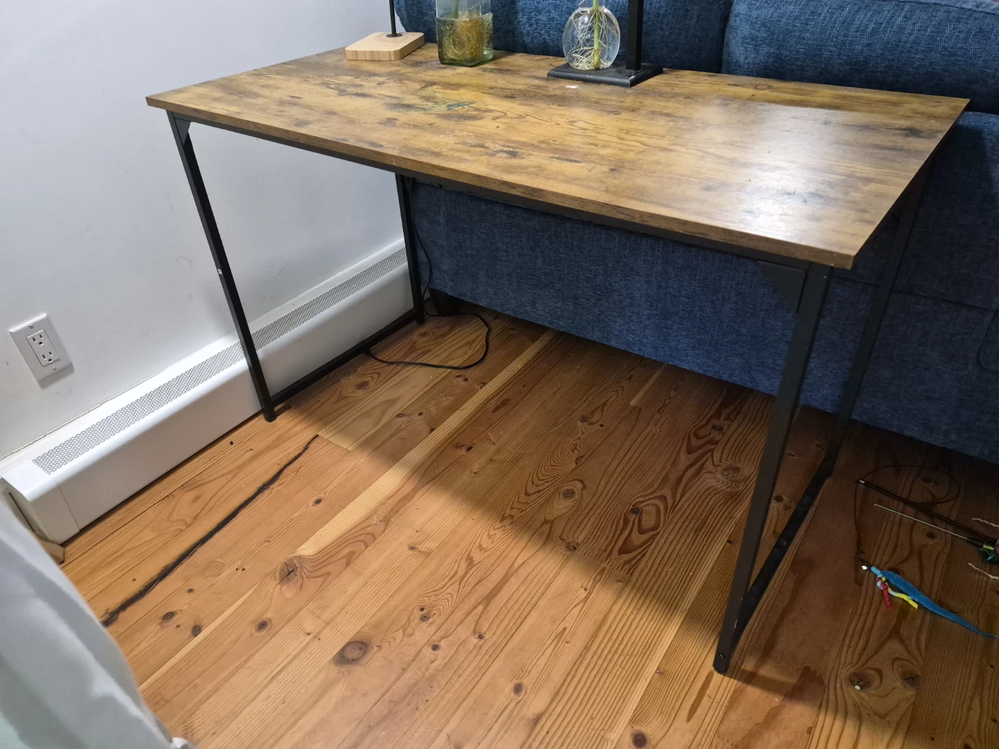 Rustic Woodgrain Side Table - photo 2