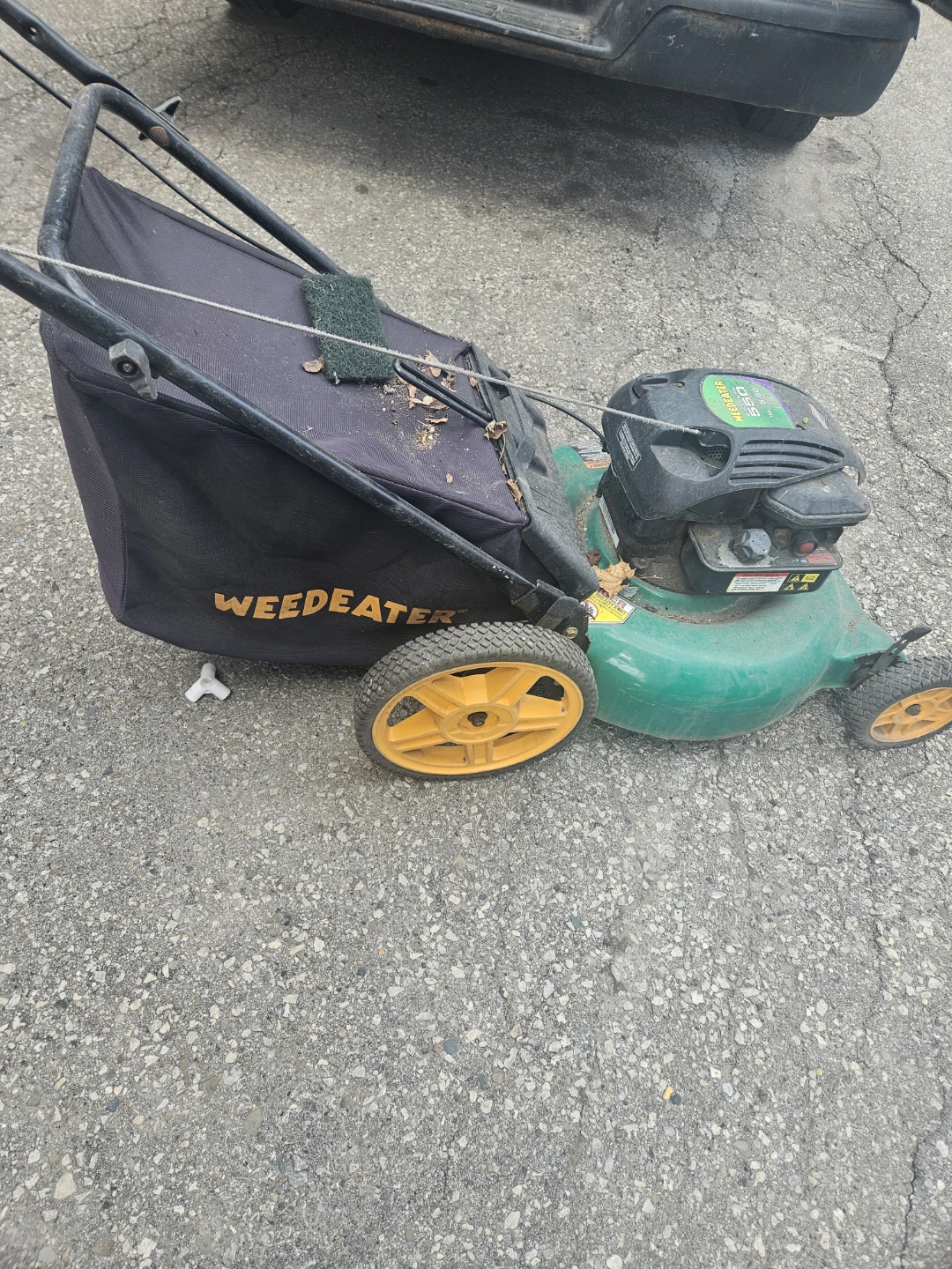 Weed Eater Lawn Mower Collection Bag & Wheels - photo 5