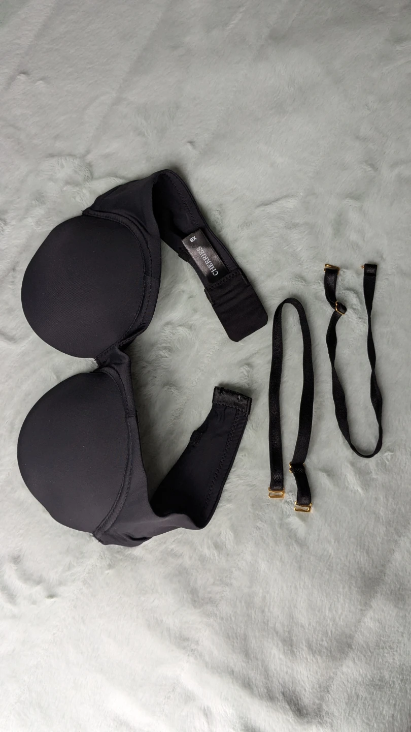 FitCherries 32C Bra: Anytime Strapless, Sleek Black - photo 3