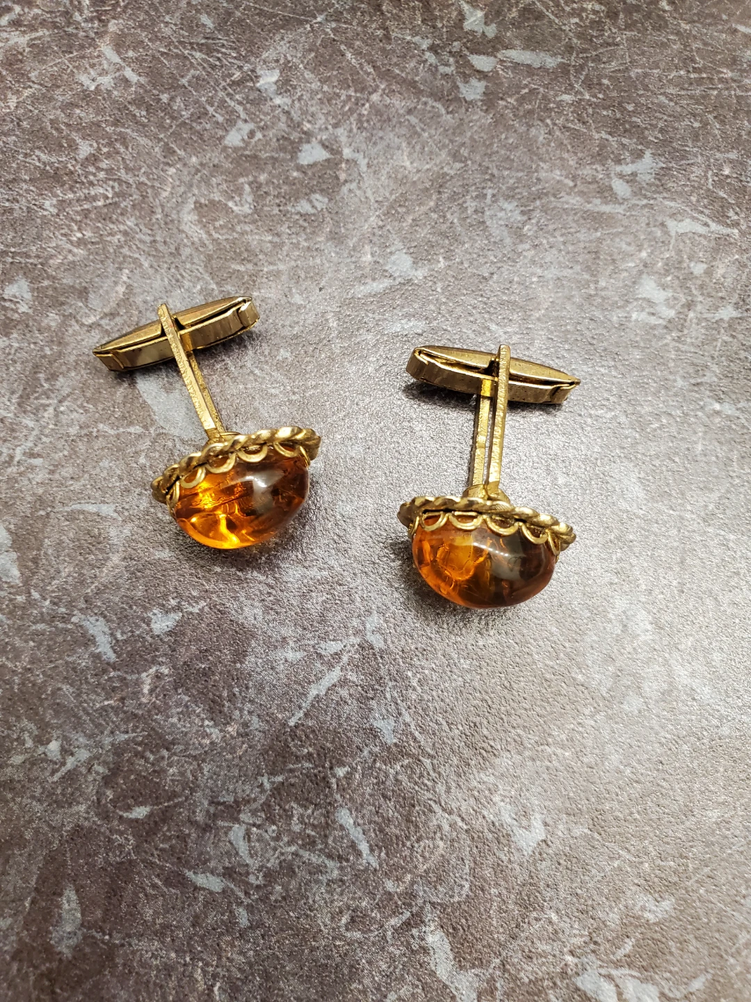 Vintage Amber Cufflinks