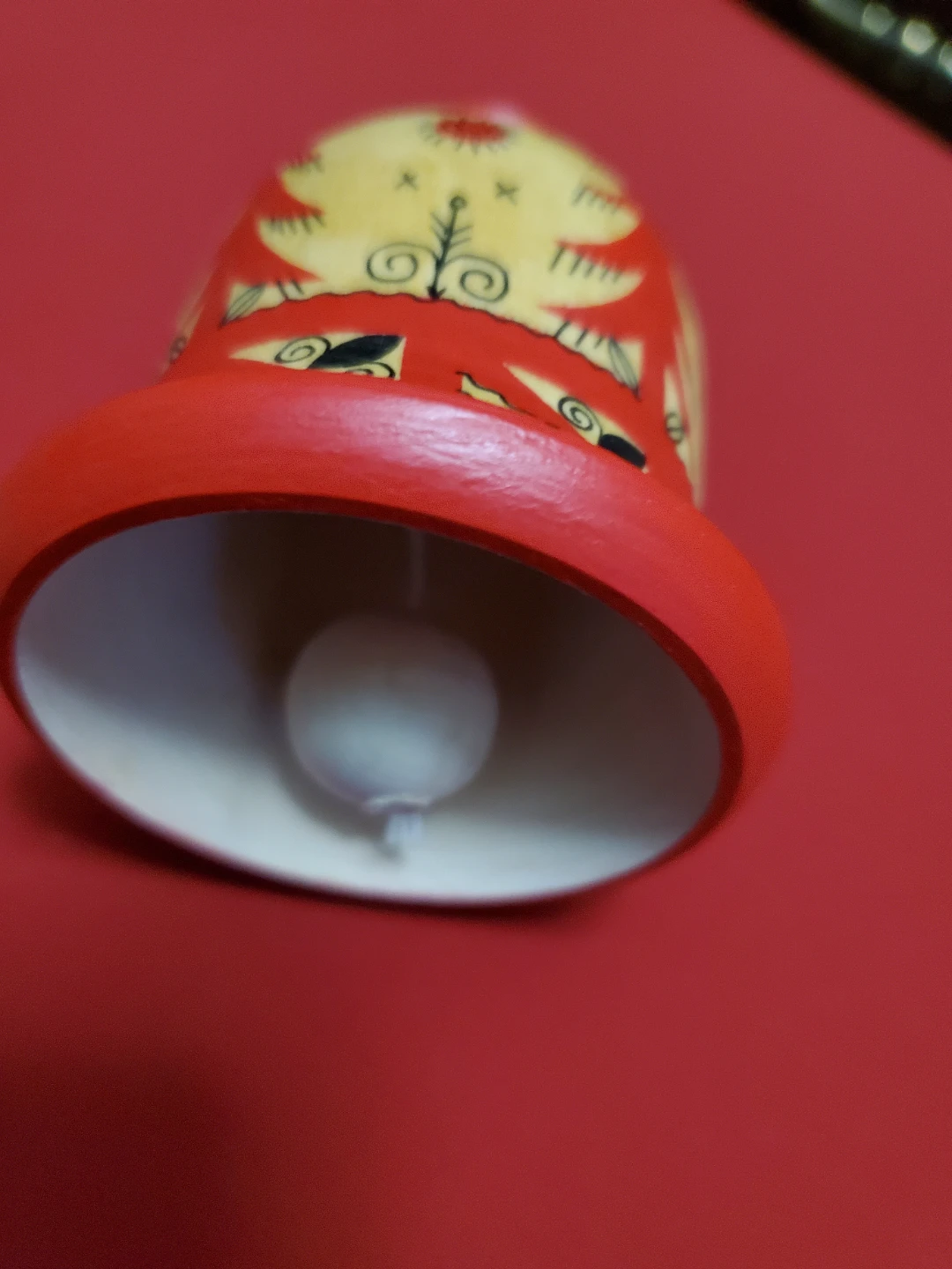 Hand-Painted Wooden Bell - photo 2