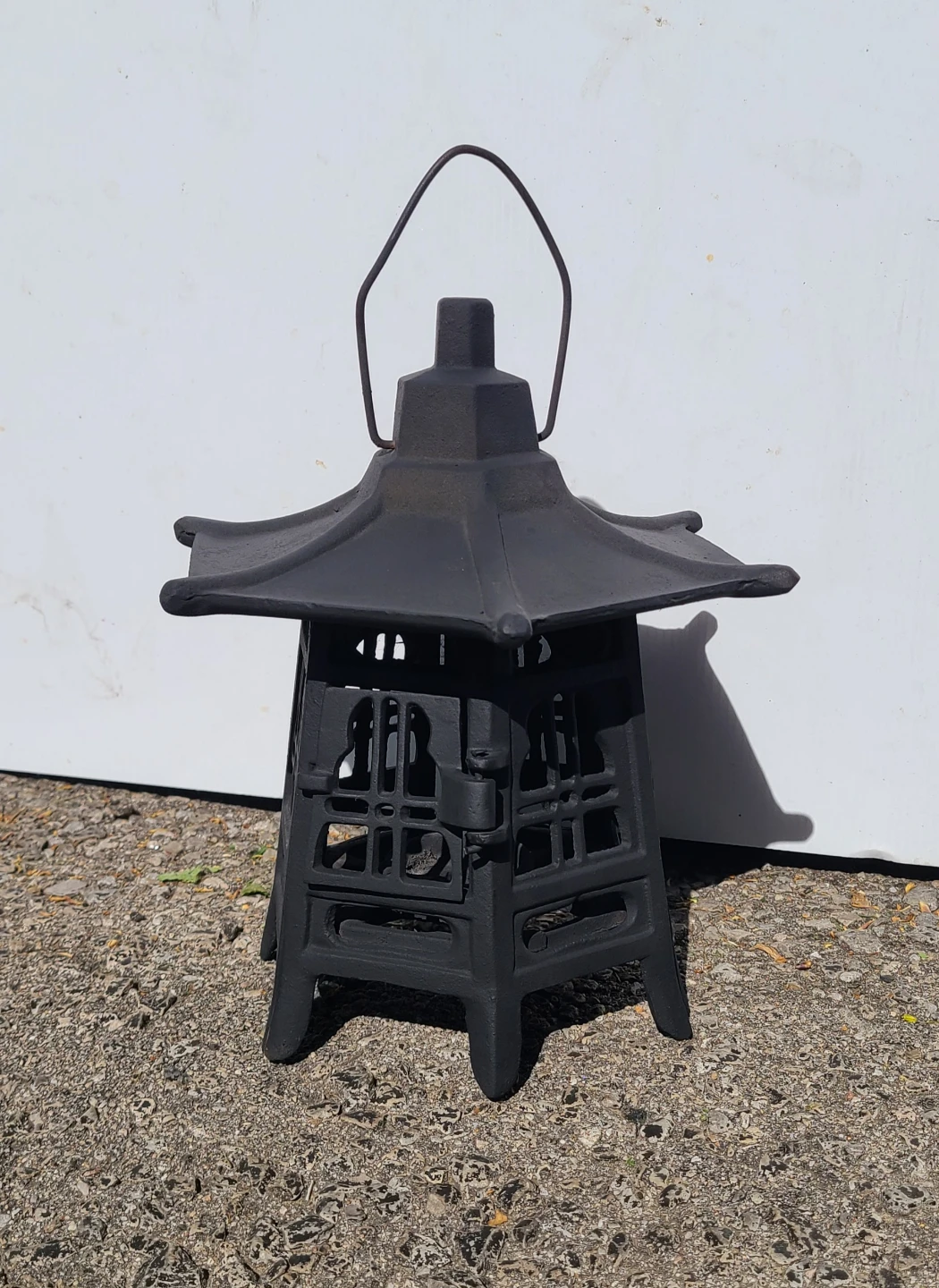 Antique Japanese Cast Iron Candle Latern - Garden, Patio, Deck