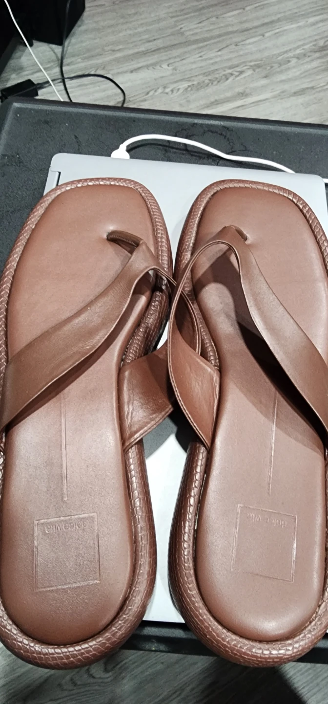 Dolce Vita Slide Sandals - Tan Leather size 11