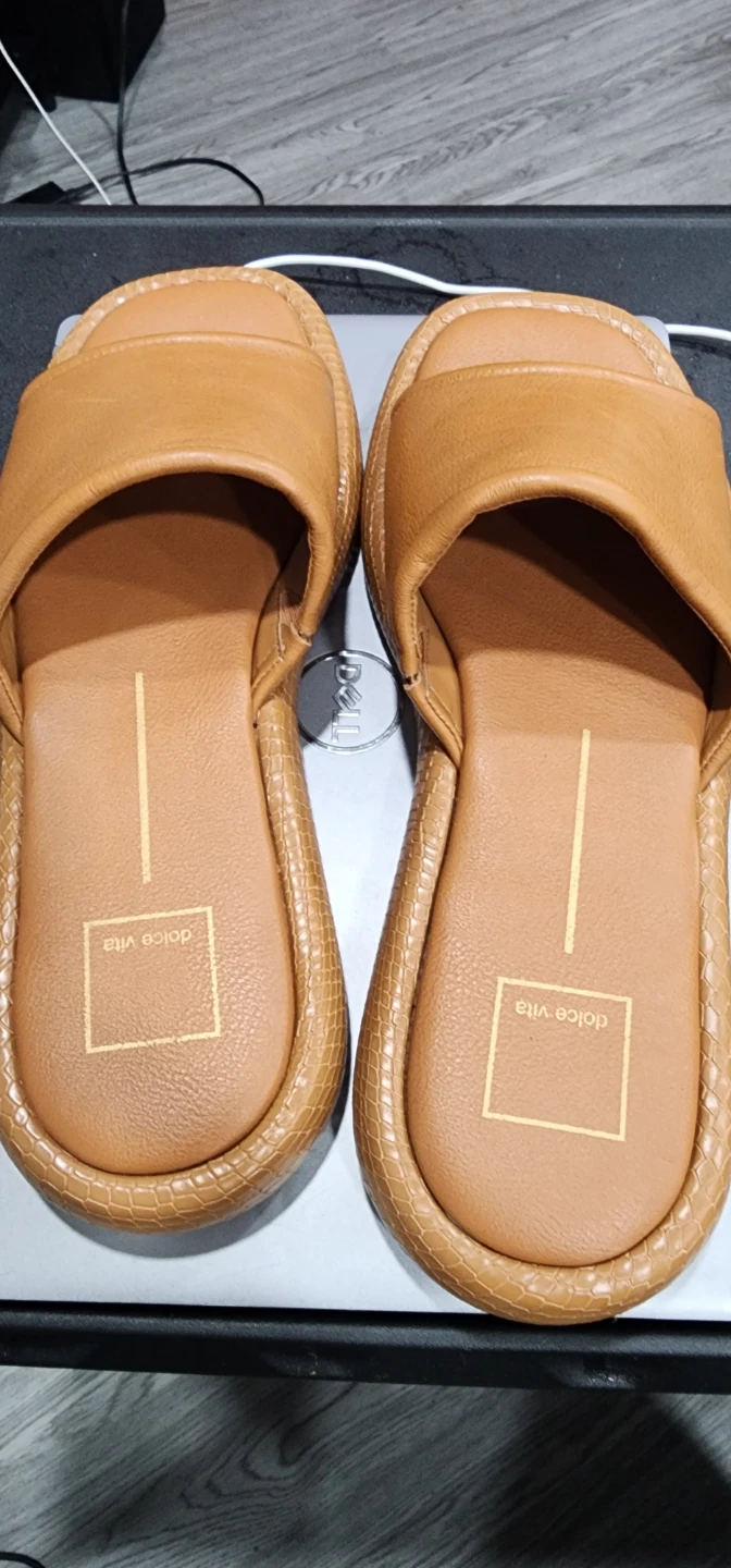 Dolce Vita Slide Sandals - Tan Leather size 11 - photo 5