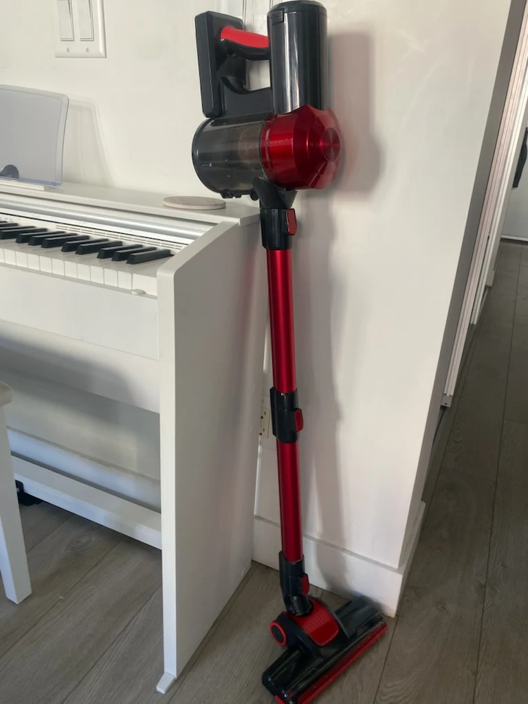 Red Cordless Stick Vacuum